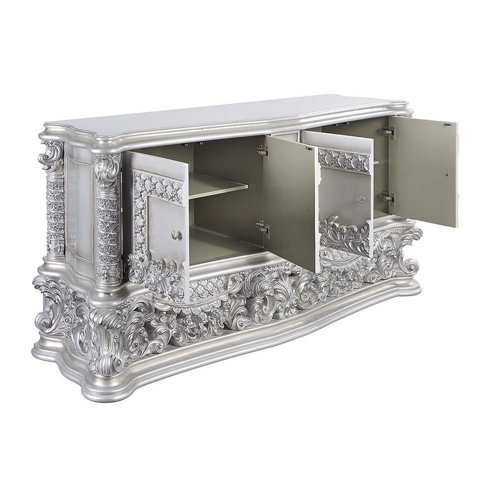 Acme Furniture Valkyrie Server in Antique Platinum Finish DN00686