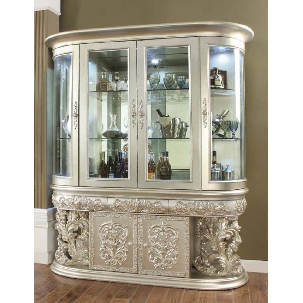 Acme Furniture Sandoval Curio Base in Champagne Finish DN01497-1