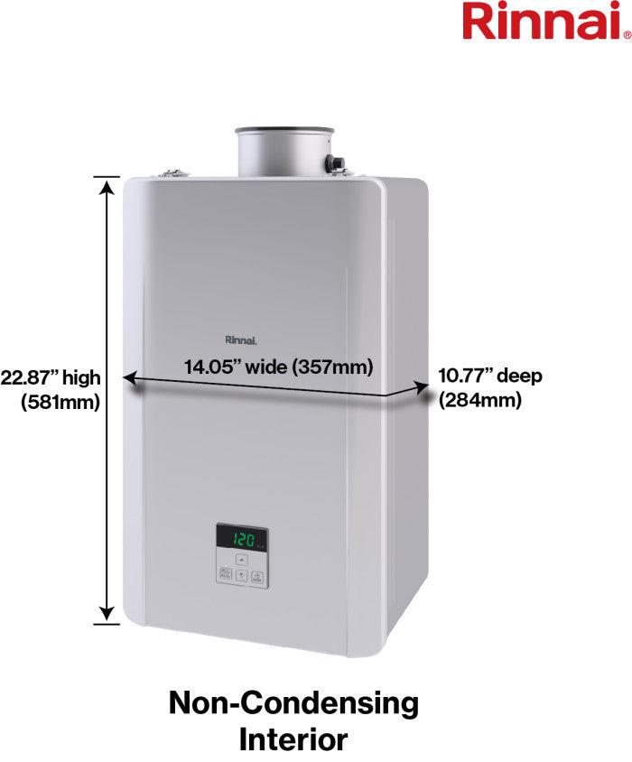 Rinnai RE Series 8.5 GPM Indoor NCTWH (RE180I) - Replaces V75I