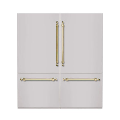 Hallman 72" Built-in, Side by Side Refrigerator with total of 28.4 Cu. Ft. and Freezer with a total of 11.2 Cu.Ft, Contemporary European Design, Panel Ready