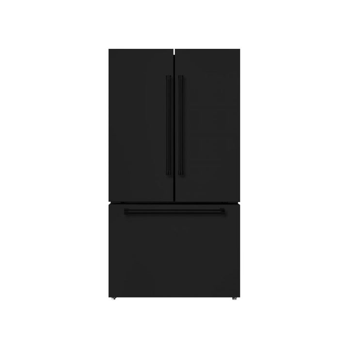 Hallman 36" Freestanding French Door, Counter Depth, (Total Cubic Feet 20.3) Refrigerator 14.2Cu. Ft. Bottom Freezer 6.1 Cu. Ft. w/automatic icemaker, Color White