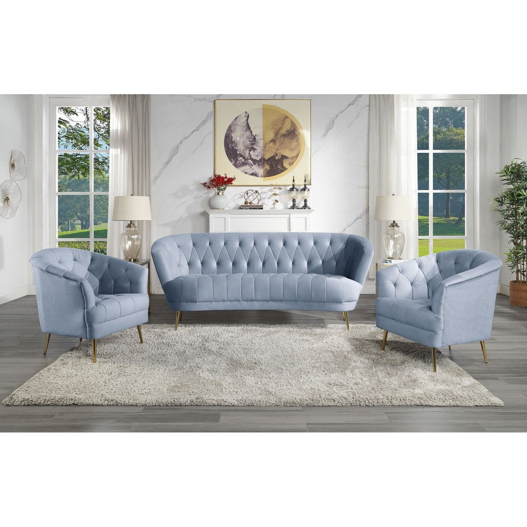 Acme Furniture Bayram Sofa in Light Gray Velvet LV00207