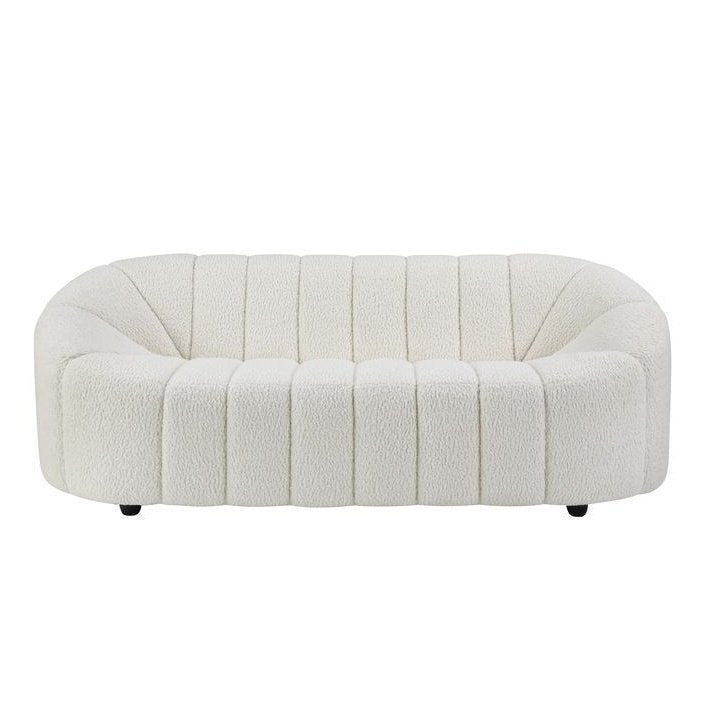 Acme Furniture Osmash Sofa in White Teddy Sherpa LV00229