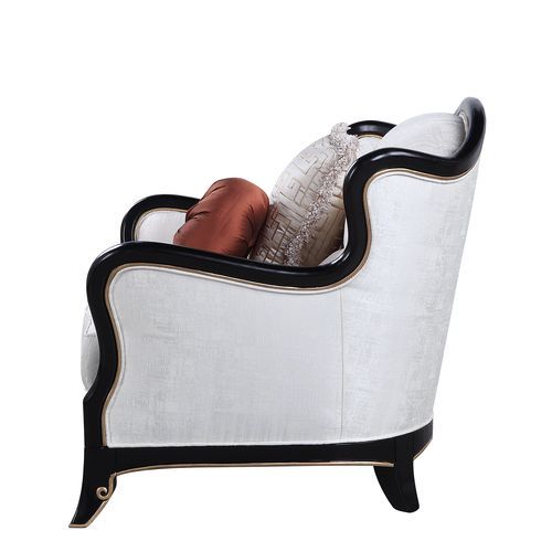 Acme Furniture Nurmive Loveseat W/6 Pillows in Beige Fabric LV00252