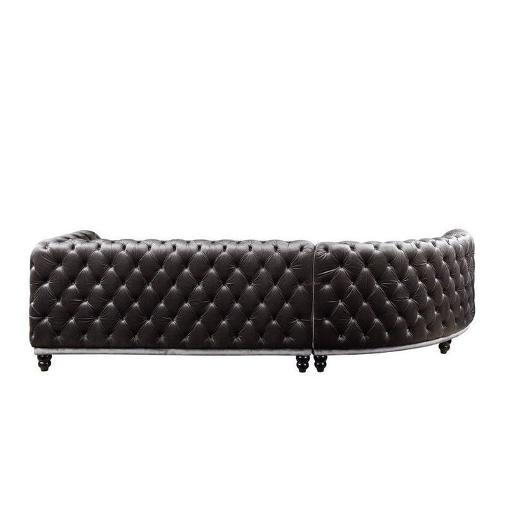 Acme Furniture Atesis Sectional Sofa in Dark Gray Velvet LV00337