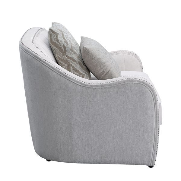 Acme Furniture Mahler Sofa W/4 Pillows in Beige Linen LV00578