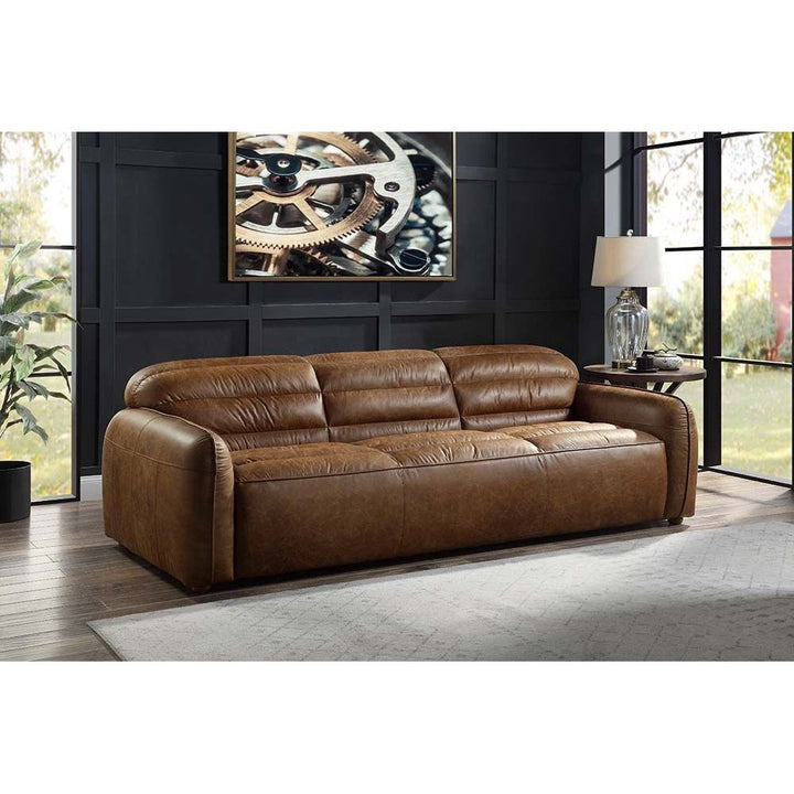 Acme Furniture Rafer Sofa in Cocoa Top Grain Leather LV01020