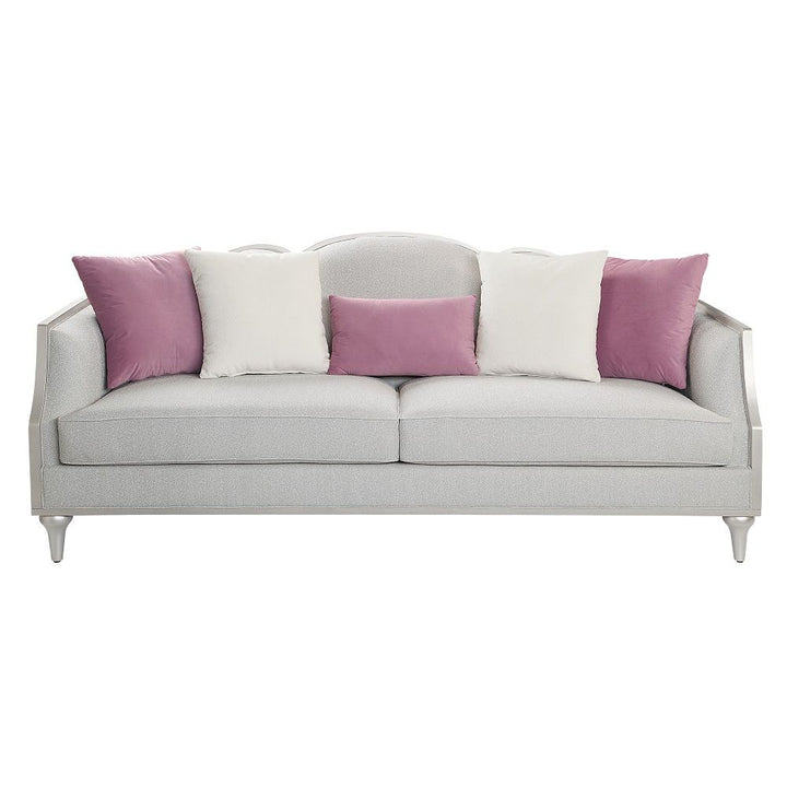 Acme Furniture Kasa Sofa W/5 Pillows in Champagne Finish LV01499