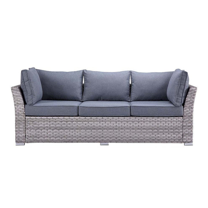 Acme Furniture Laurance Patio Sectional & Cocktail Table - Sofa in Gray Fabric & Gray Finish OT01092-1