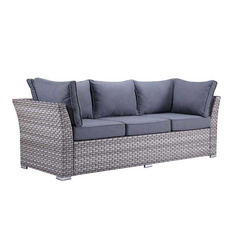 Acme Furniture Laurance Patio Sectional & Cocktail Table - Sofa in Gray Fabric & Gray Finish OT01092-1