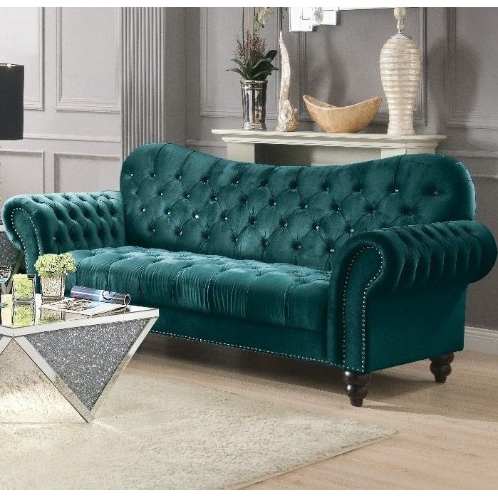 Acme Furniture Iberis Sofa in Green Velvet 53400