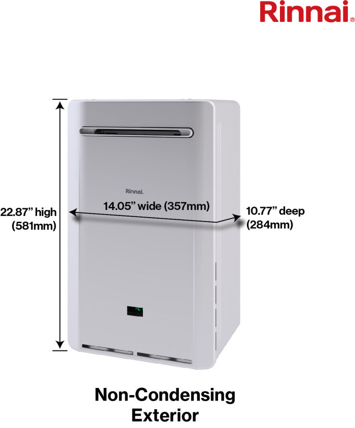 Rinnai RE Series 9.8 GPM Outdoor NCTWH (RE199E) - Replaces V94E