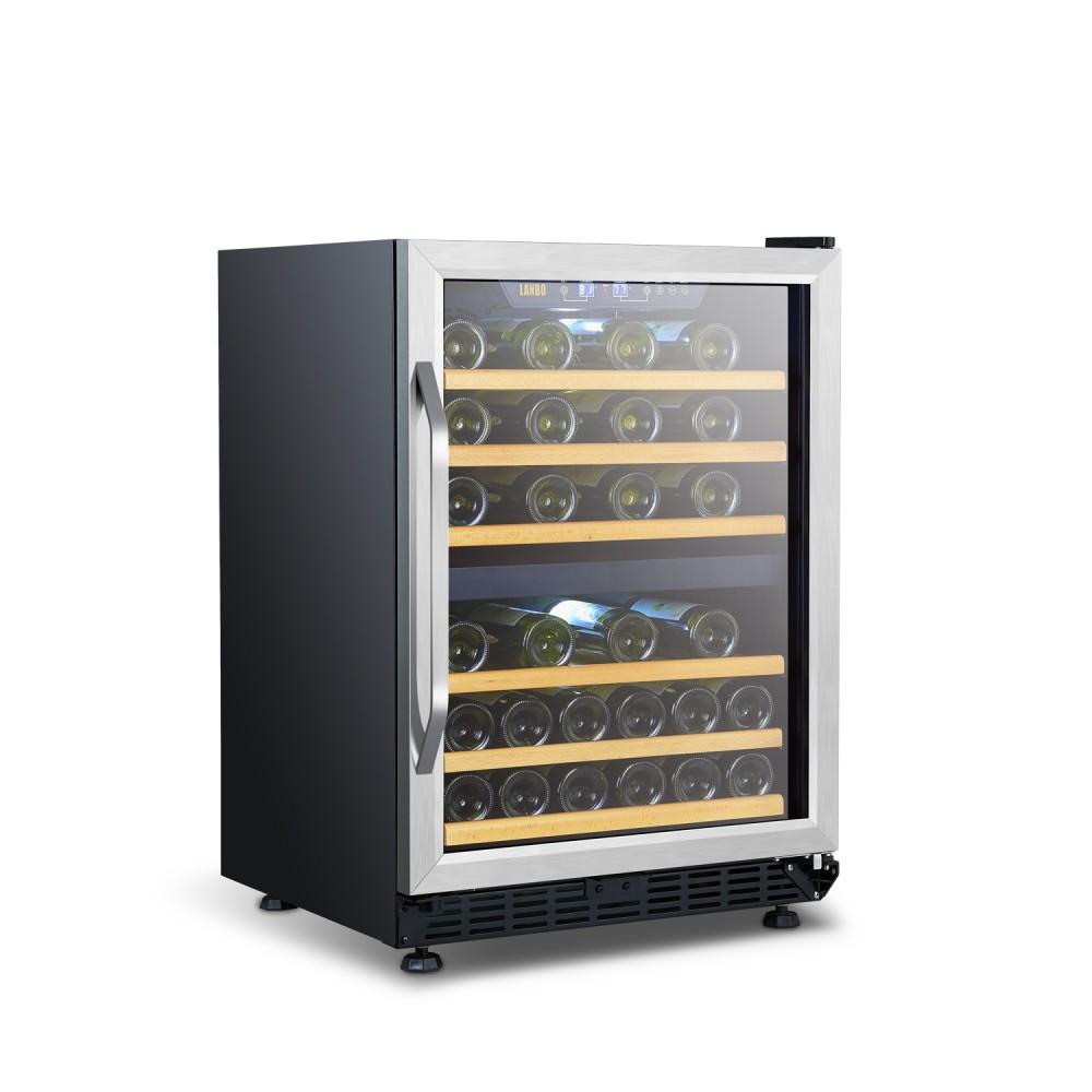 Lanbo LW46D 24 Inch Dual Zone (Built In or Freestanding) Compressor Wine Cooler - 44 Bottle Capacity