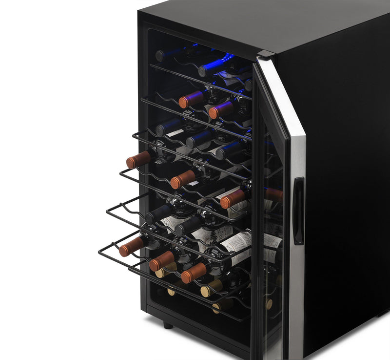 Newair Freestanding 50 Bottle Compressor Wine Fridge in Stainless Steel, Adjustable Racks (NWC050SS00)