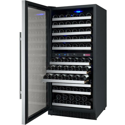 Allavino 24" Wide FlexCount II Tru-Vino 121 Bottle Dual Zone Stainless Steel Left Hinge Wine Refrigerator (VSWR121-2SL20)
