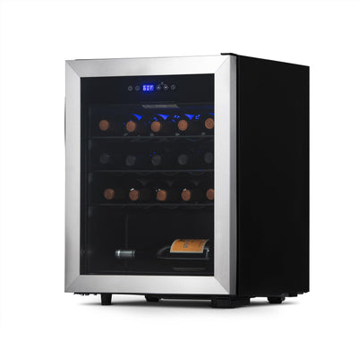 Newair Freestanding 23 Bottle Compressor Wine Fridge in Stainless Steel, Adjustable Racks and Exterior Digital Thermostat  (NWC023SS00)