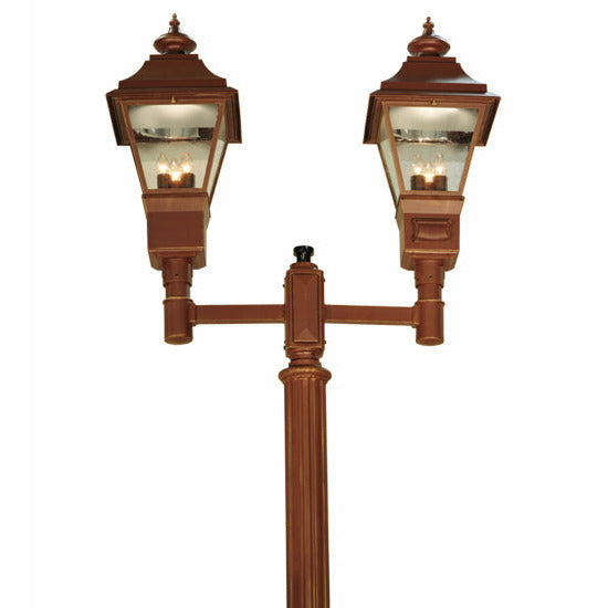 Meyda Lighting 46" Long Carefree 2 Lantern Outdoor Street Lamp 136361