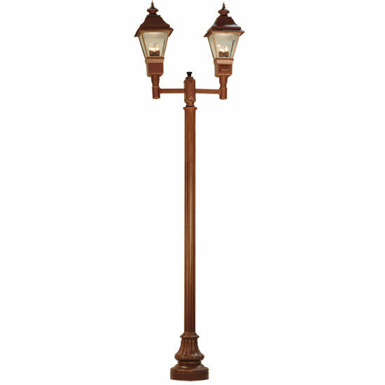 Meyda Lighting 46" Long Carefree 2 Lantern Outdoor Street Lamp 136361