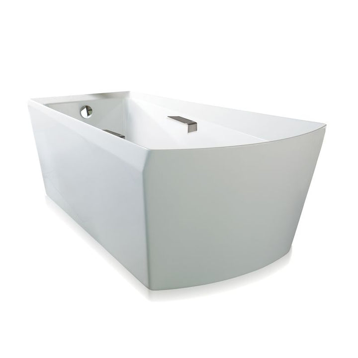 TOTO Soiree 72.38" x 39.5" x 25.38" Cast Acrylic Freestanding Bathtub in Cotton White