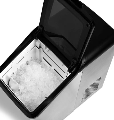Newair 30 Lb. Countertop Nugget Ice Maker with Slim, Space-Saving Design, Self-Cleaning Function, Automatic Water Line and Refillable Water Tank, Perfect for Kitchens, Offices, Boats, and More (NIM030SS00)