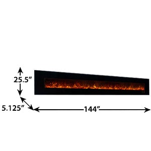 Modern Flames Ambiance 144-In Wall Mount Electric Fireplace