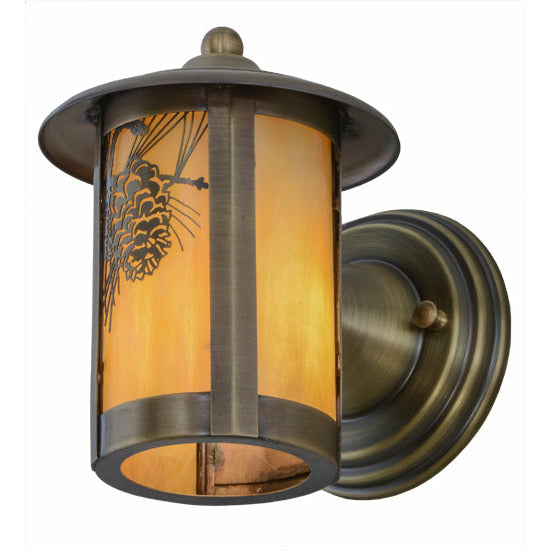 Meyda Lighting 6.5"W Fulton Winter Pine Solid Mount Wall Sconce 156016