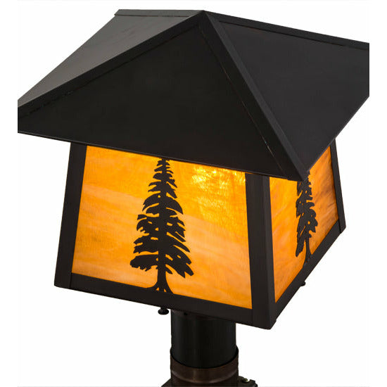 Meyda Lighting 14"Sq Stillwater Tall Pine Post Mount 156820
