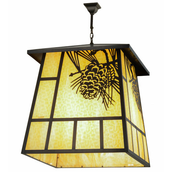 Meyda Lighting 30"Sq Winter Pine Pendant 158489