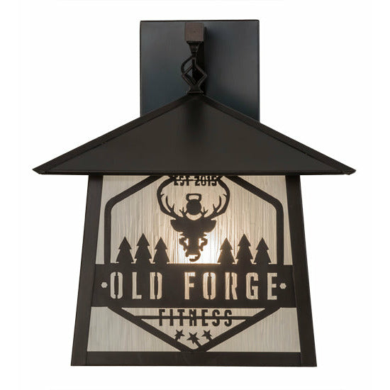 Meyda Lighting 16"W Personalized Old Forge Fitness Hanging Wall Sconce 167626