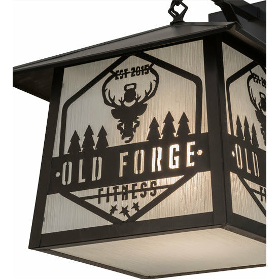 Meyda Lighting 16"W Personalized Old Forge Fitness Hanging Wall Sconce 167626