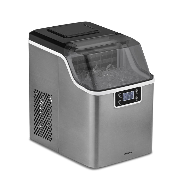 Newair Countertop Clear Ice Maker, 45 lbs. of Ice a Day with FrozenFallTM Technology, Custom Ice Thickness Settings, 1-Gallon Water Bottle Dispenser, 24-Hour Timer, Automatic Self-Cleaning Function, BPA-Free Parts and Oversized Ice Viewing Window