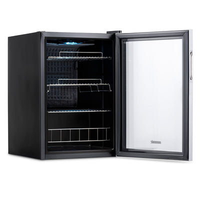 Newair 90 Can Freestanding Beverage Fridge in Stainless Steel, with Adjustable Shelves (AB-850)