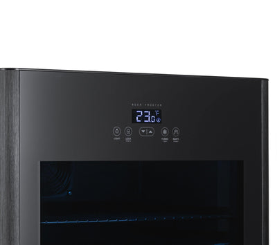 Newair Froster 125 Can Freestanding Beverage Fridge in Black, Chills Down to 23 Degrees (NBF125BK00)