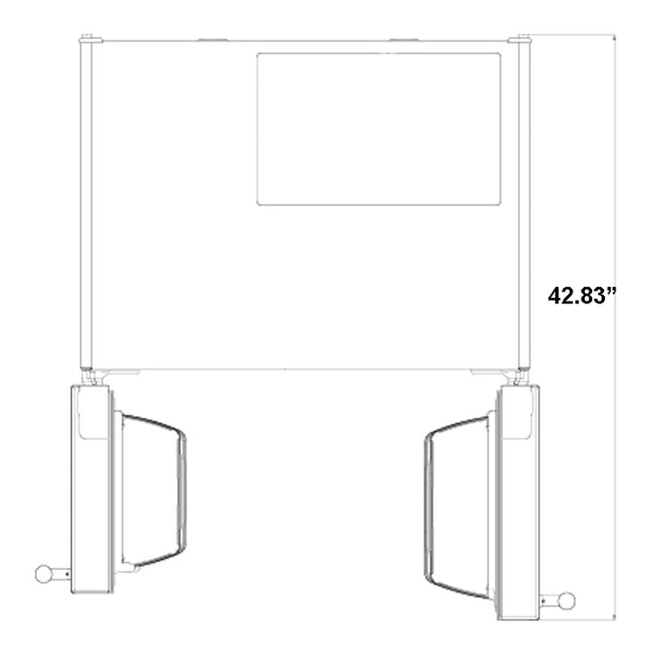 Forno 33 Inch Salerno Side-by-Side Counter Depth Refrigerator 15.6 Cu. Ft. in Stainless Steel with Professional Handle & 4” Decorative Grill (FFRBI1805-37SG)