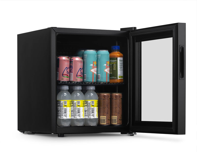 Newair 60 Can Beverage Fridge with Glass Door, Small Freestanding Mini Fridge in Black (AB-600B)