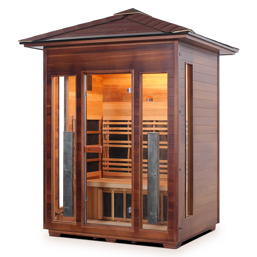 Enlighten Rustic 3 Person Infrared Sauna 17377