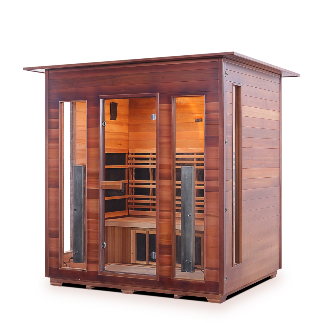 Enlighten Rustic 4 Person Infrared Sauna 17378