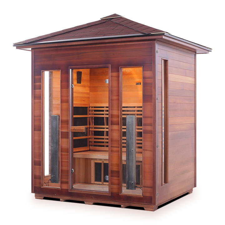 Enlighten Rustic 4 Person Infrared Sauna 17378