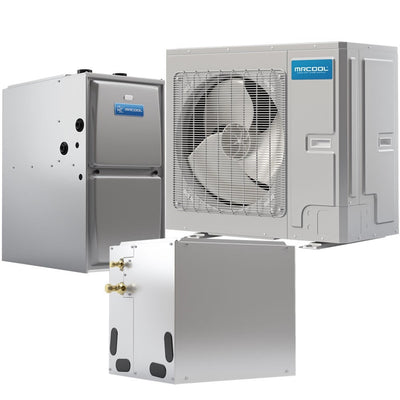 MRCOOL Universal Series - Central Air Conditioner & Gas Furnace Split System - 2-to-3 Ton, 18-to-20 SEER, 36K BTU, 95% AFUE - 17.5" Cabinet - Downflow