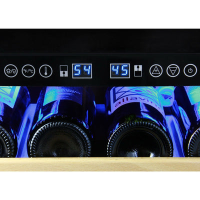 Allavino YHWR172-2SR20 24" Wide FlexCount Classic II Tru-Vino 172 Bottle Dual Zone Stainless Steel Right Hinge Wine Refrigerator