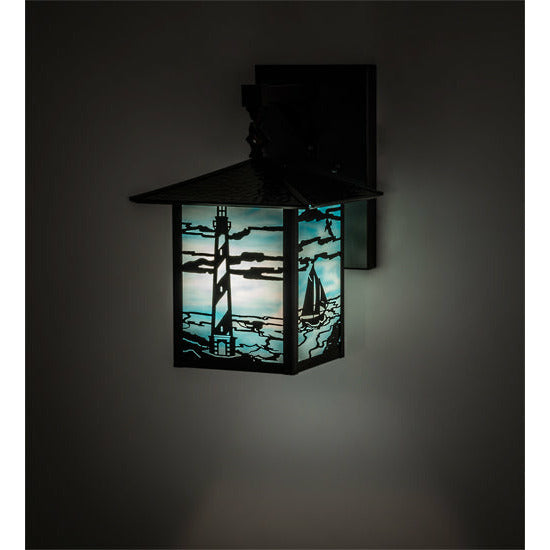 Meyda Lighting 9" Wide Seneca Lighthouse Sailboat Wall Sconce 203615