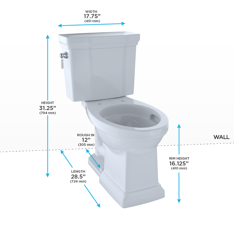 TOTO Promenade II Elongated 1.28 gpf Two-Piece Toilet in Sedona Beige