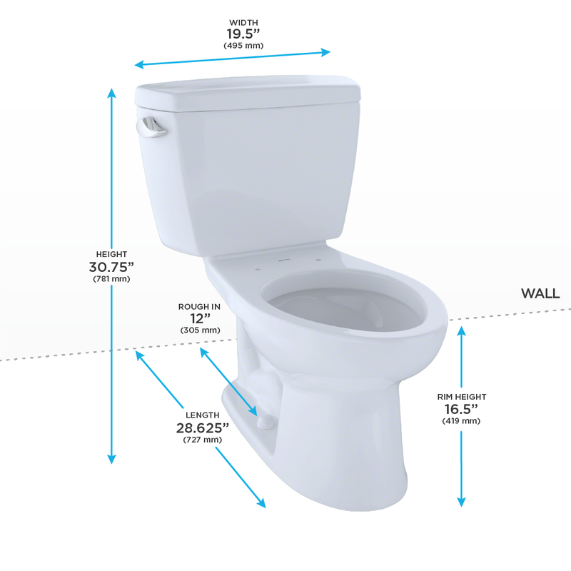 TOTO Eco Drake Elongated 1.28 gpf ADA Two-Piece Toilet in Sedona Beige