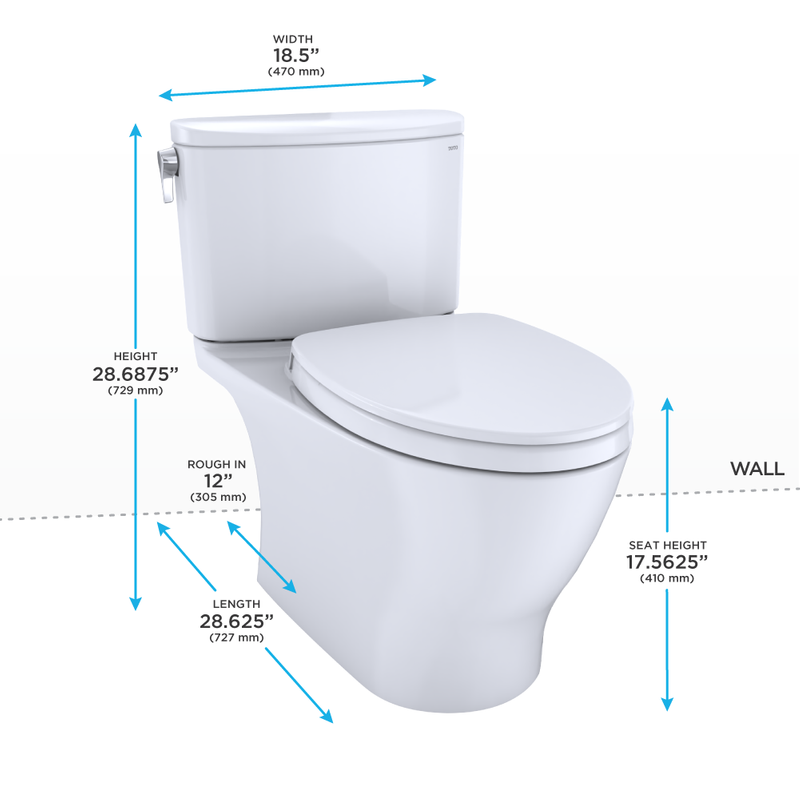 TOTO Nexus Elongated 1.28 gpf Two-Piece Toilet in Sedona Beige