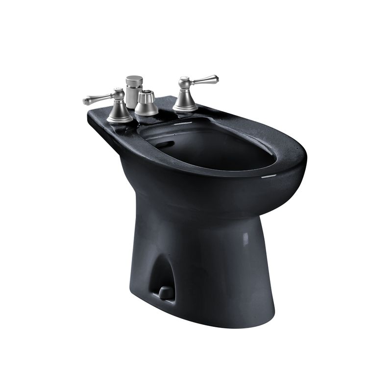 TOTO Piedmont Deck-Mount Flushing Rim Vertical-Spray Bidet in Ebony