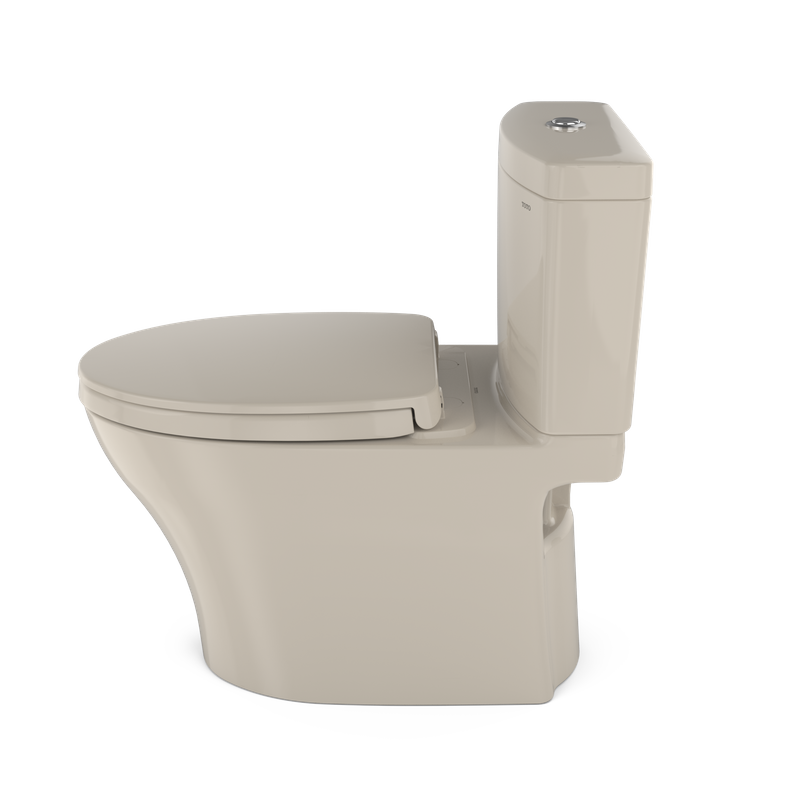 TOTO Aquia IV Elongated Bowl-Less Seat, Dual-Flush One-Piece Toilet, 1.28 GPF,  Washlet+ Compatible,  Universal Height  - CT446CUFGT40