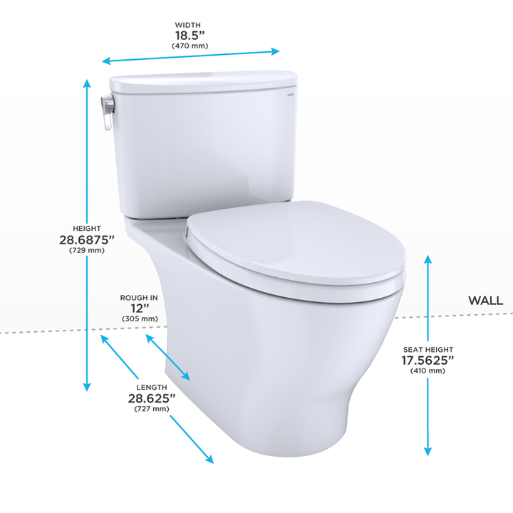 TOTO Nexus Elongated 1.28 gpf Two-Piece Toilet in Bone
