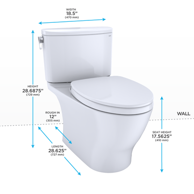 TOTO Nexus Elongated 1 gpf Two-Piece Toilet in Bone