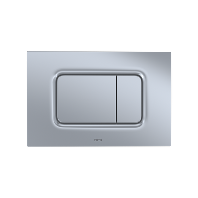TOTO Rectangle Dual-Flush Push Button Plate in Matte Silver