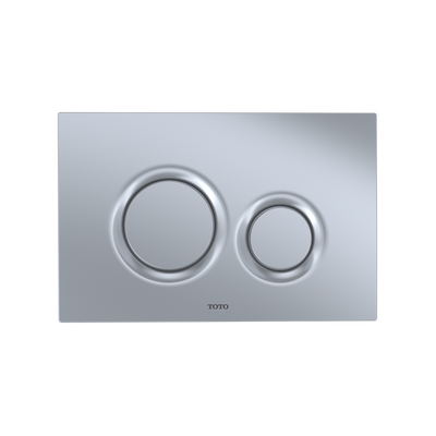 TOTO Round Dual-Flush Push Button Plate in Matte Silver
